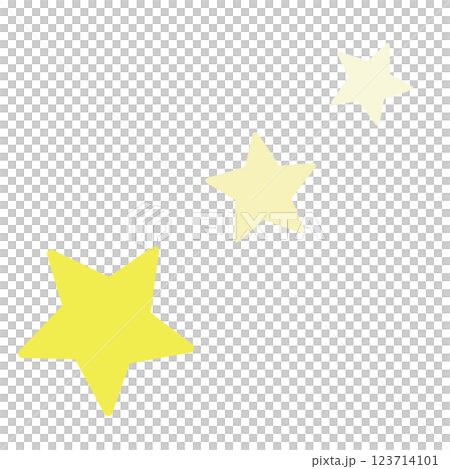淡い黄色の大小並んだ星のイラスト 淡い黄色の大小並んだ星のイラスト 123714101