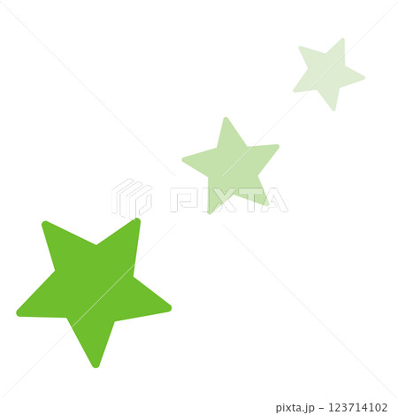 緑の大小並んだ星のイラスト 123714102