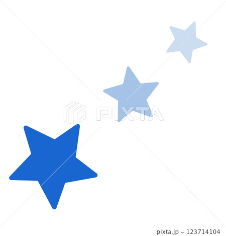 青い大小並んだ星のイラスト 青い大小並んだ星のイラスト 123714104