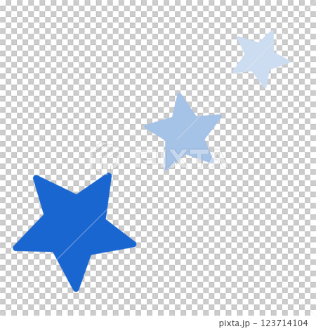 青い大小並んだ星のイラスト 青い大小並んだ星のイラスト 123714104