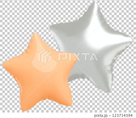 3D 圖片_星形氣球_橘色 123714394