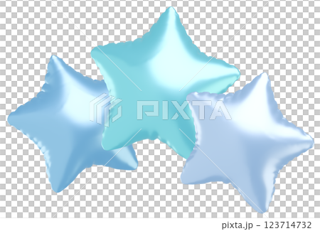 3D圖_星形氣球_淺藍色 123714732