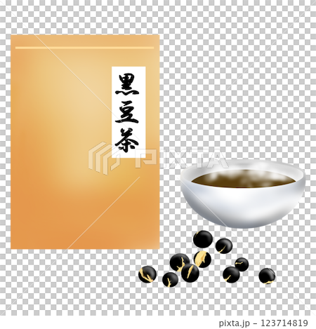 黒豆茶の手描きイラスト 123714819
