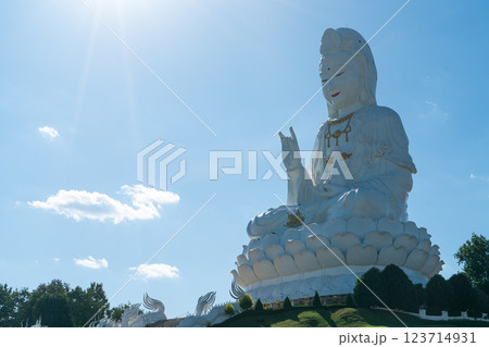 Wat Huay Pla Kang in Chiang Rai, Thailand 123714931