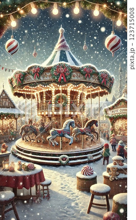 クリスマスイラスト 123715008