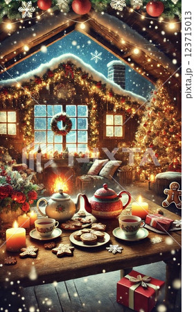 クリスマスイラスト クリスマスイラスト 123715013