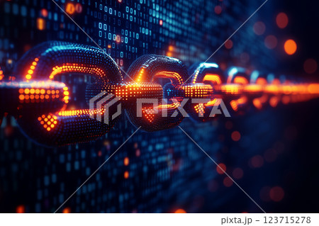 ブロックチェーンのコンセプト 123715278