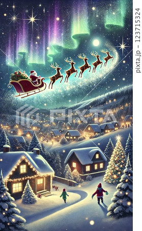 クリスマスイラスト 123715324