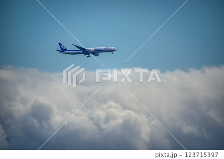 羽田空港を離陸した旅客機 123715397