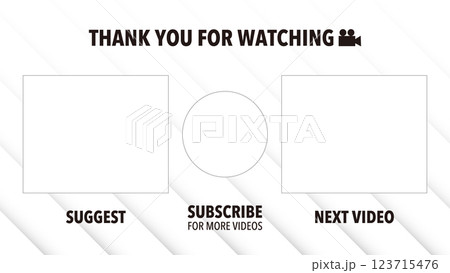 ご視聴いただきありがとうございます。エンディング素材、レイアウト05 ご視聴いただきありがとうございます。エンディング素材、レイアウト05 123715476