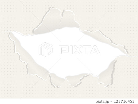 穴の空いた方眼用紙の背景フレーム、ドットのグリッド、ノート 123716453