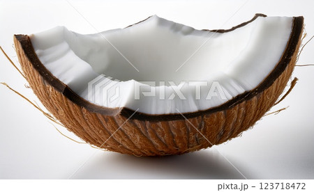 単体で配置された一枚のココナッツ 123718472