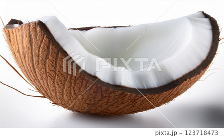 単体で配置された一枚のココナッツ 123718473