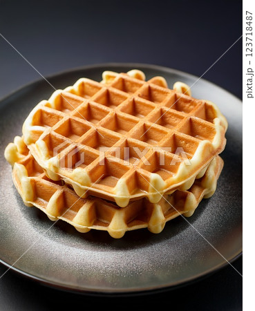単体で配置されたベルギーワッフル 123718487