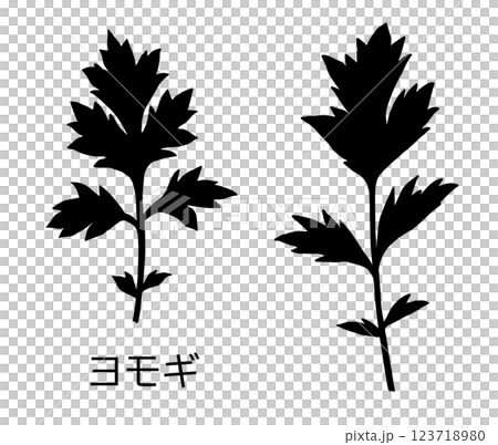 艾蒿剪影圖 艾蒿剪影圖 123718980