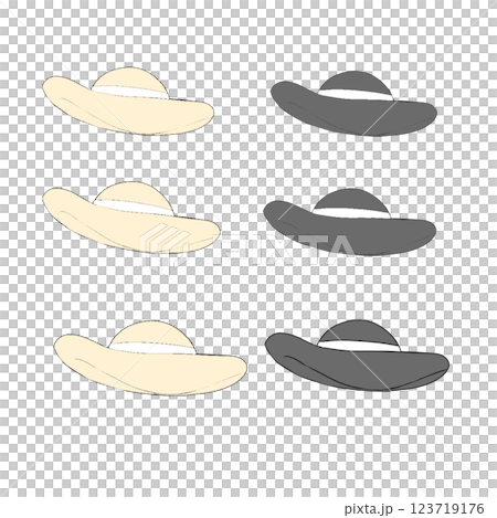 Wide brim hat set, gray, fashion 123719176