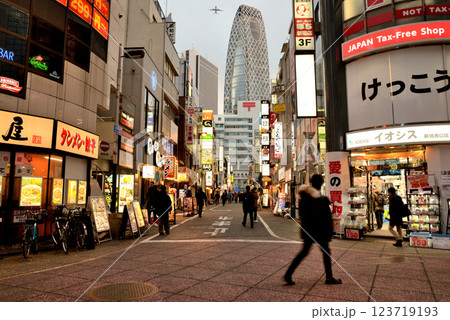 曇りの日の午後の新宿西口飲食街 曇りの日の午後の新宿西口飲食街 123719193