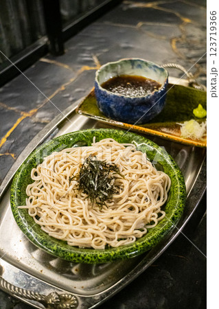 Japanese traditional dish, Zaru soba recipe 123719366