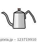 一人用の小さいドリップポッドのシンプルなイラスト 123719910