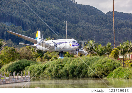 Biopark Wakata HK136 Airplane, Jaime Duque Park, Tocancipa municipality of the Metropolitan Area of Bogota, Colombia. 123719918