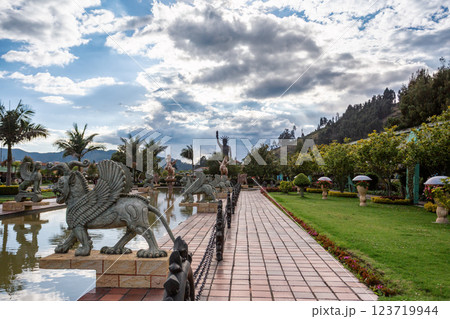 Biopark Wakata, Mythological Fountain in Jaime Duque Park, Metropolitan Area of Bogota, Colombia. 123719944