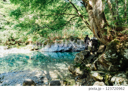<長野>阿寺渓谷 狸ヶ淵 <長野>阿寺渓谷 狸ヶ淵 123720962