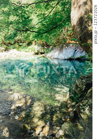 <長野>阿寺渓谷 狸ヶ淵 <長野>阿寺渓谷 狸ヶ淵 123721026