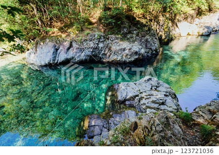 ＜長野＞阿寺渓谷　狸ヶ淵 123721036