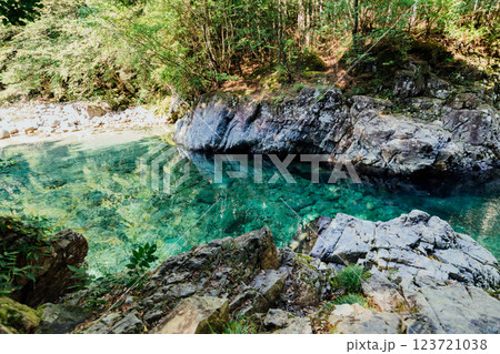 ＜長野＞阿寺渓谷　狸ヶ淵 123721038