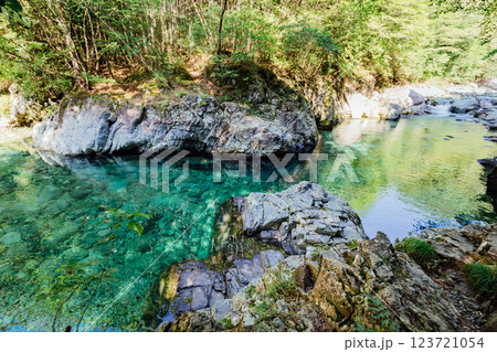 ＜長野＞阿寺渓谷　狸ヶ淵 123721054