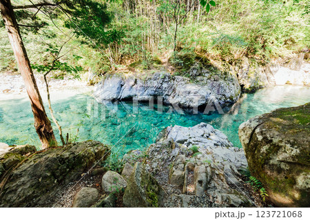 ＜長野＞阿寺渓谷　狸ヶ淵 123721068