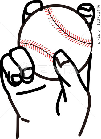 フォークボール_握り方 123721446