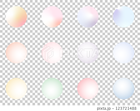 丸いカラフルのアイコンセット 丸いカラフルのアイコンセット 123721488