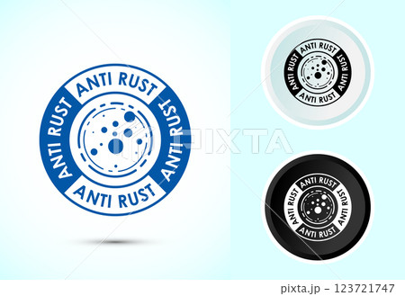 Anti rust icon design illustration. Anti oxidation sign, Rust resistant  symbol, Color black and white 123721747