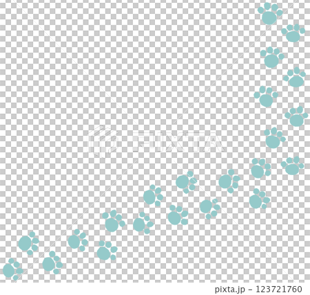 Cute pet dog or cat walking animal paw illustration 123721760