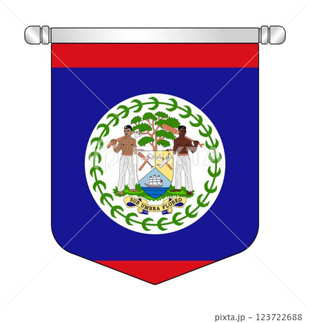 Belize national hanging pennant flag 123722688