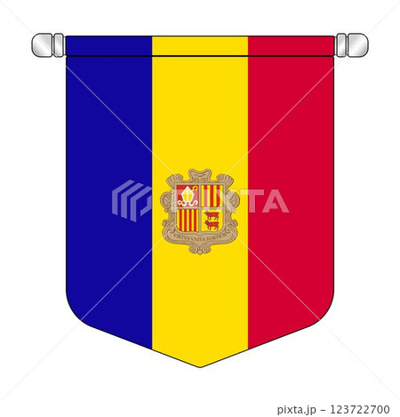Andora national hanging pennant flag 123722700