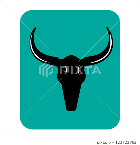 Strong bull icon isolated on white background. 123722762