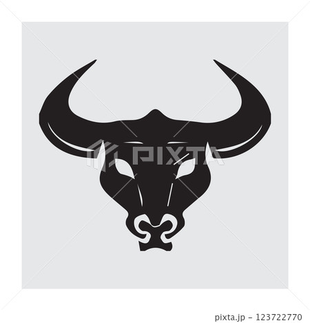 Strong bull icon isolated on white background. 123722770