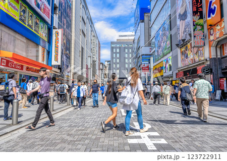 東京都千代田区の都市風景　秋葉原 123722911