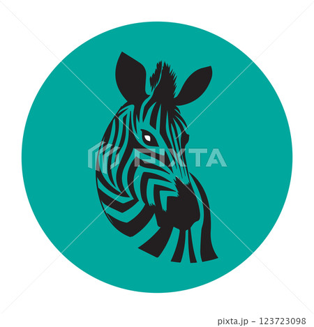 Zebra animal illustration, nature conservation vector black and white stripes Vector illustration 123723098
