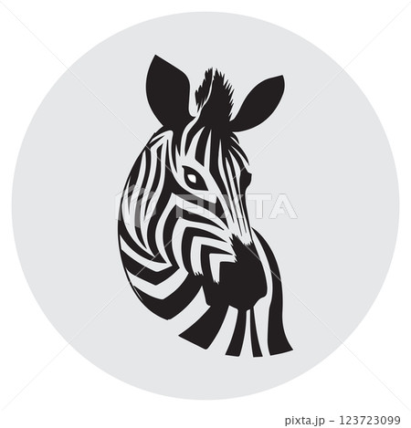 Zebra animal illustration, nature conservation vector black and white stripes Vector illustration 123723099