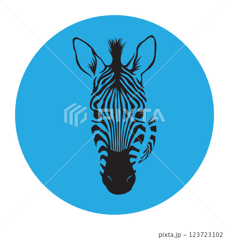 Zebra animal illustration, nature conservation vector black and white stripes Vector illustration 123723102