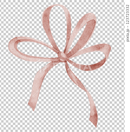 Elegant pink watercolor Bow illustration. Drawing of red ribbon for birthday greeting acrds or party invitations. Art of holiday element for feminine decorations, gift accessories or nursery decor. Elegant pink watercolor Bow illustration. Drawing of red ribbon for birthday greeting acrds or party invitations. Art of holiday element for feminine decorations, gift accessories or nursery decor. 123723332