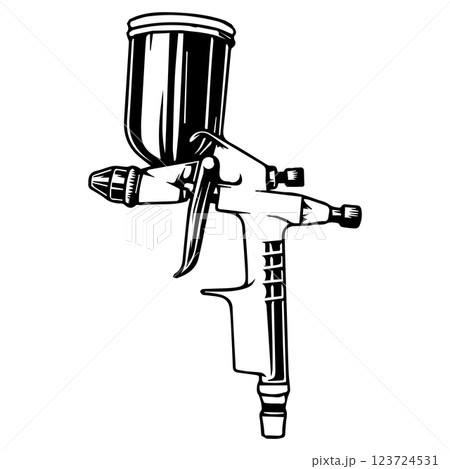 Illustration design spray gun for element design. Vector illustration 123724531