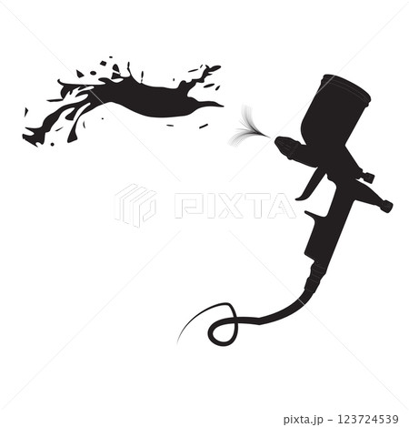 Illustration design spray gun for element design. Vector illustration 123724539