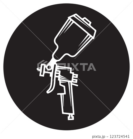 Illustration design spray gun for element design. Vector illustration 123724541
