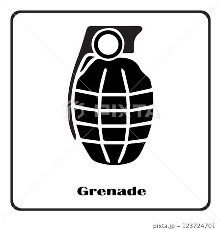 hand grenade icon vector illustration hand grenade icon vector illustration 123724701