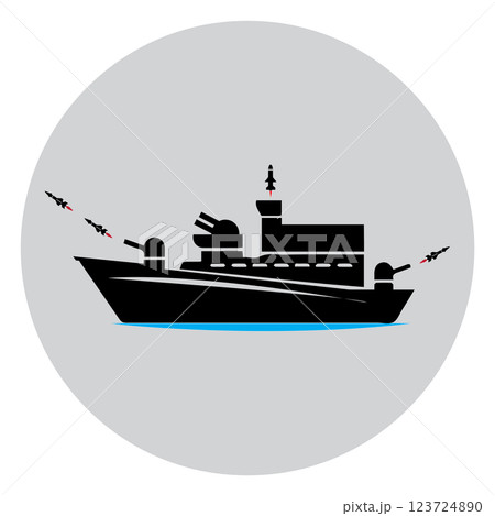 battleship vector illustration symbol design 123724890