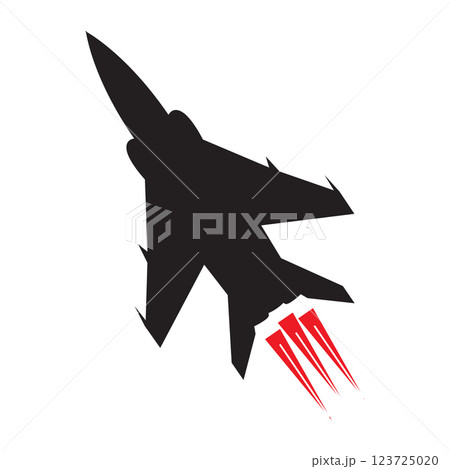 fighter plane icon vectors illustration symbol design 123725020